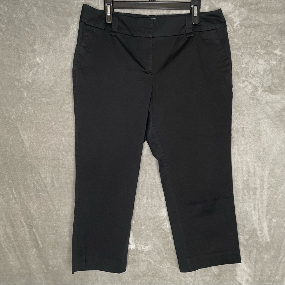 NY & Company Stretch Capri Pants Black Size 14 Work Office Business Casual